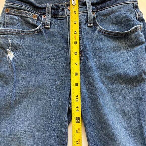 J Crew Slim Boyfriend Jeans Sz 24 Stretch Denim Distressed Medium Mid Rise 77388 - Picture 7 of 10